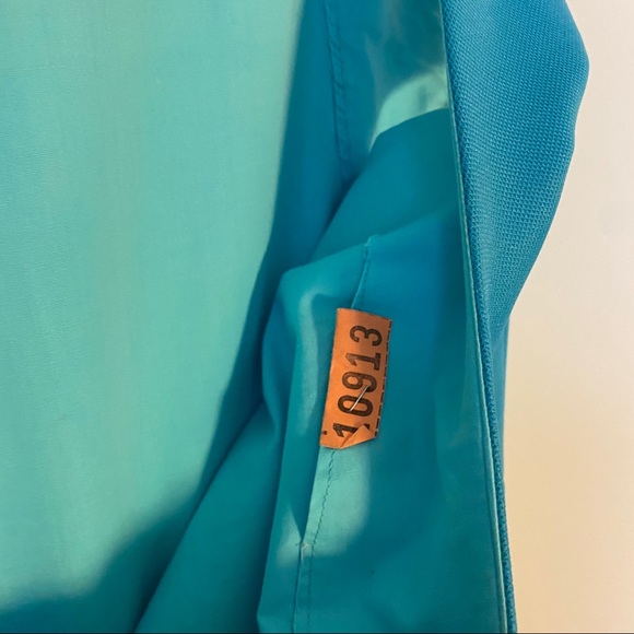 60’s VTG Turquoise Sheath Dress Plus Size Handsewn - Picture 2 of 8